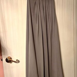 David's Bridal Gray Maxi Dress